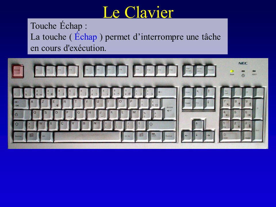 Le Clavier Touche Échap :