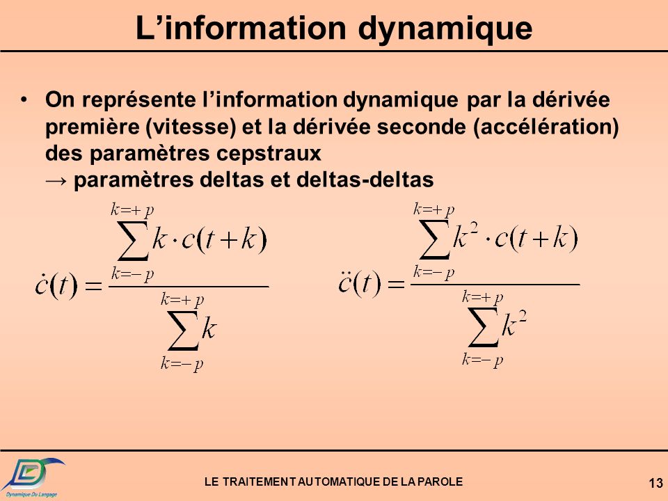 L’information dynamique
