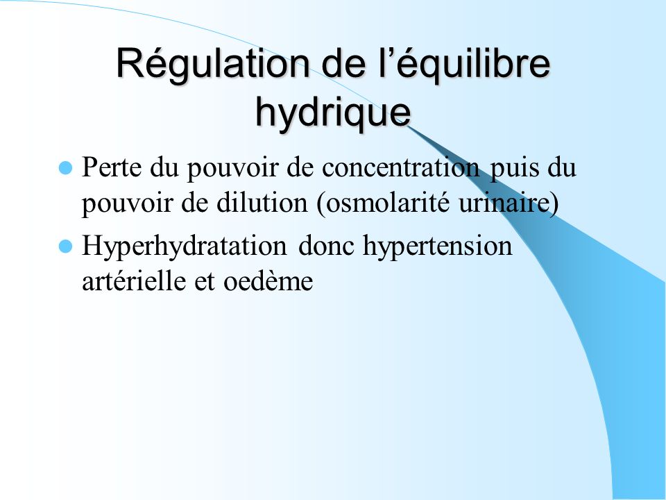 Régulation de l’équilibre hydrique