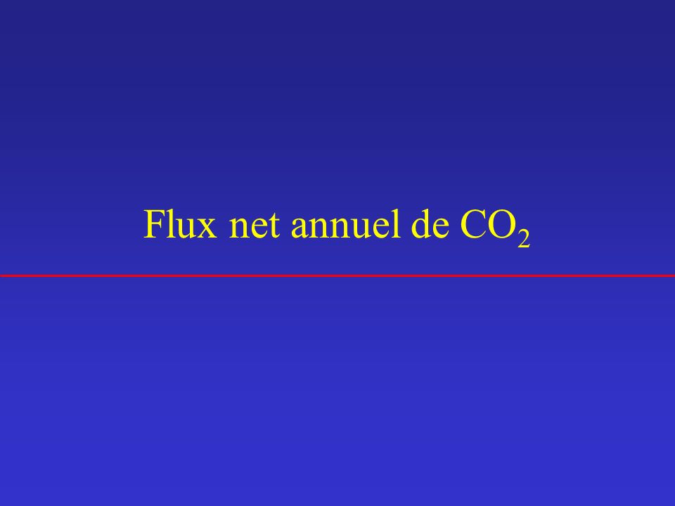 Flux net annuel de CO2
