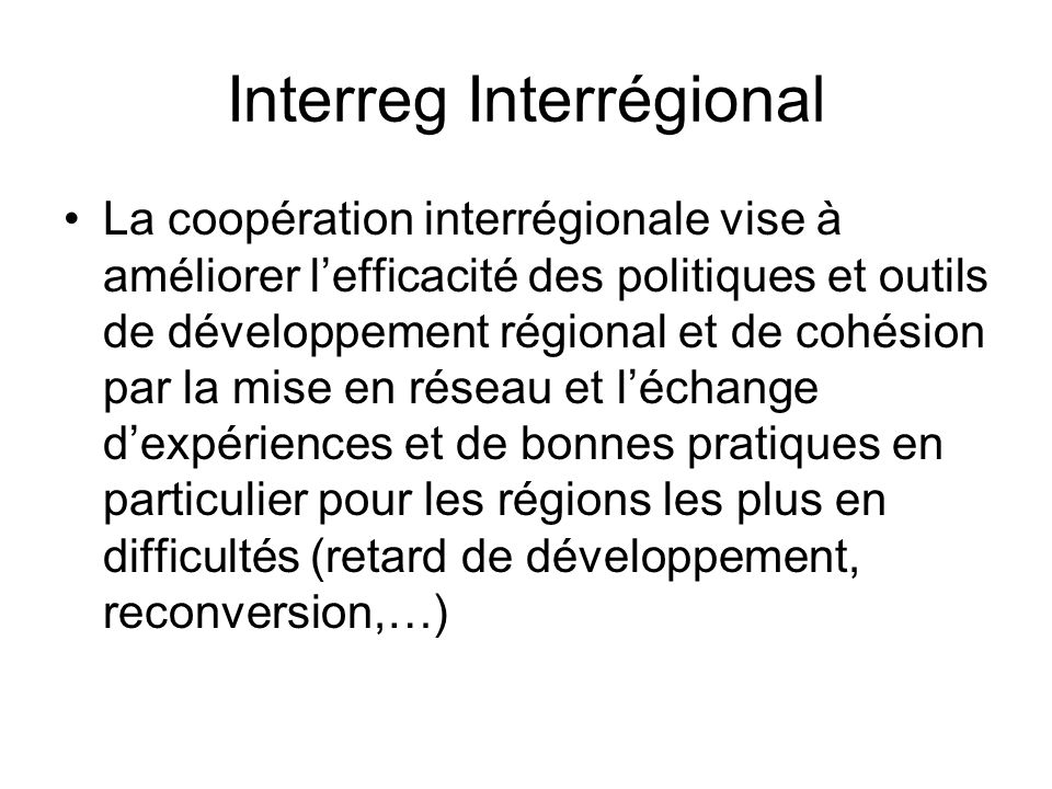 Interreg Interrégional