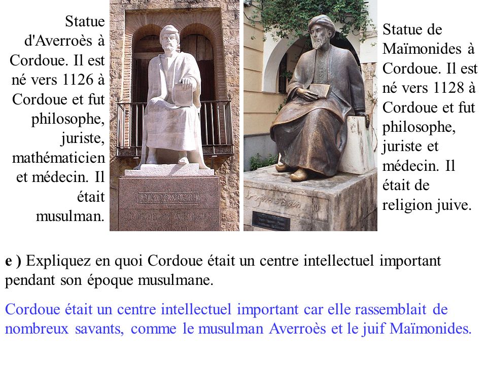 Statue d Averroès à Cordoue