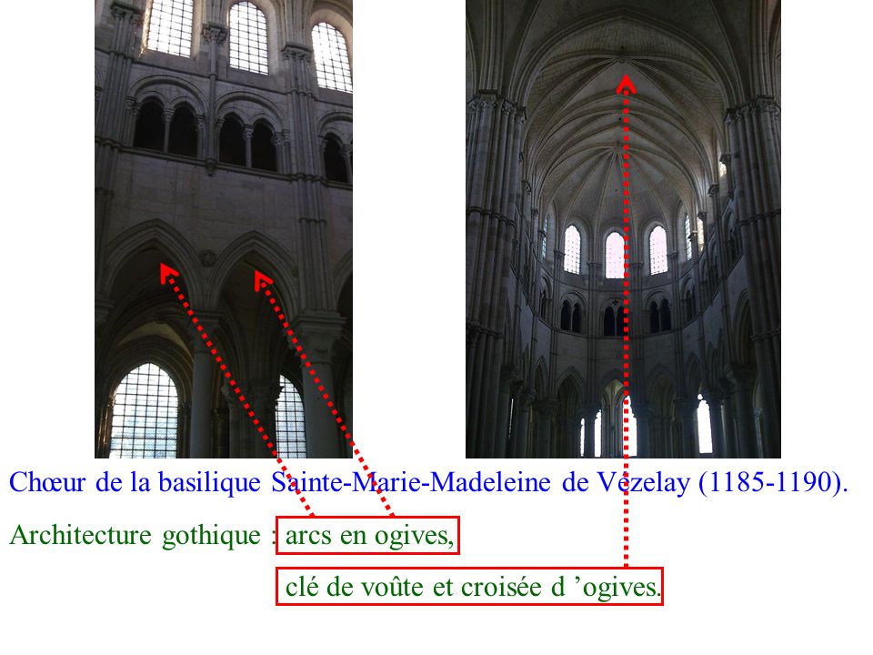 Chœur de la basilique Sainte-Marie-Madeleine de Vézelay ( ).