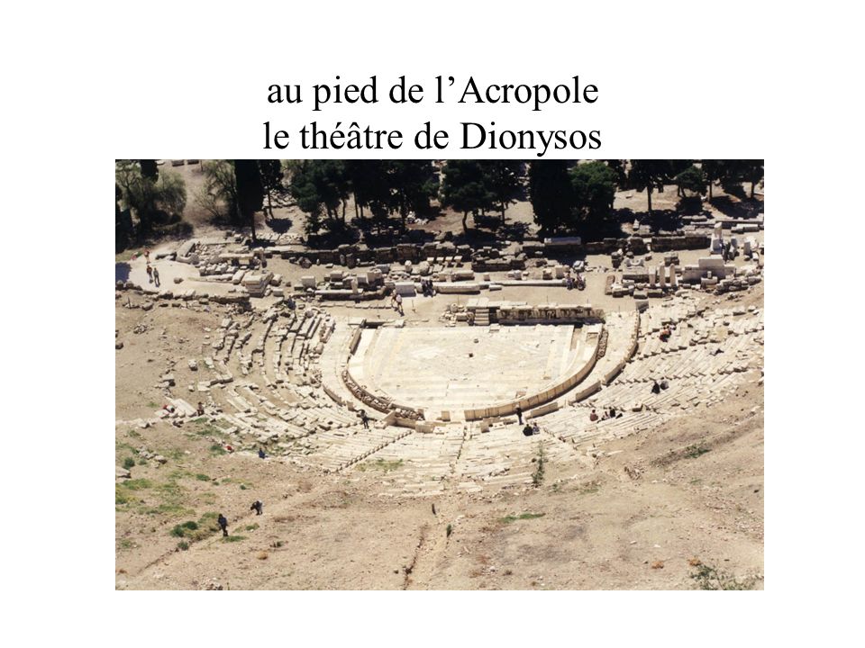 au pied de l’Acropole le théâtre de Dionysos
