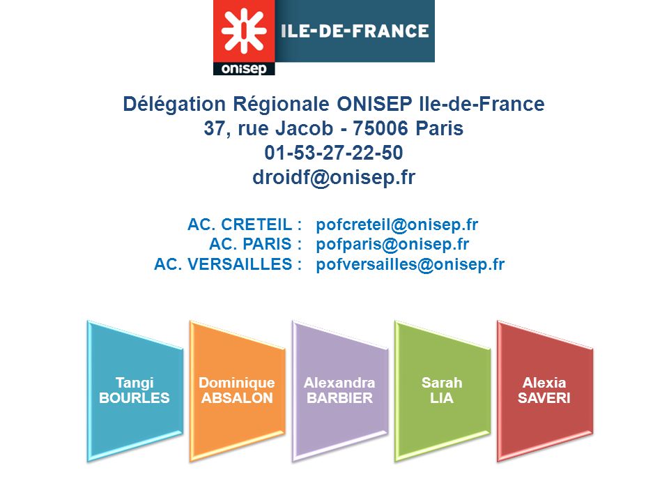 Délégation Régionale ONISEP Ile-de-France