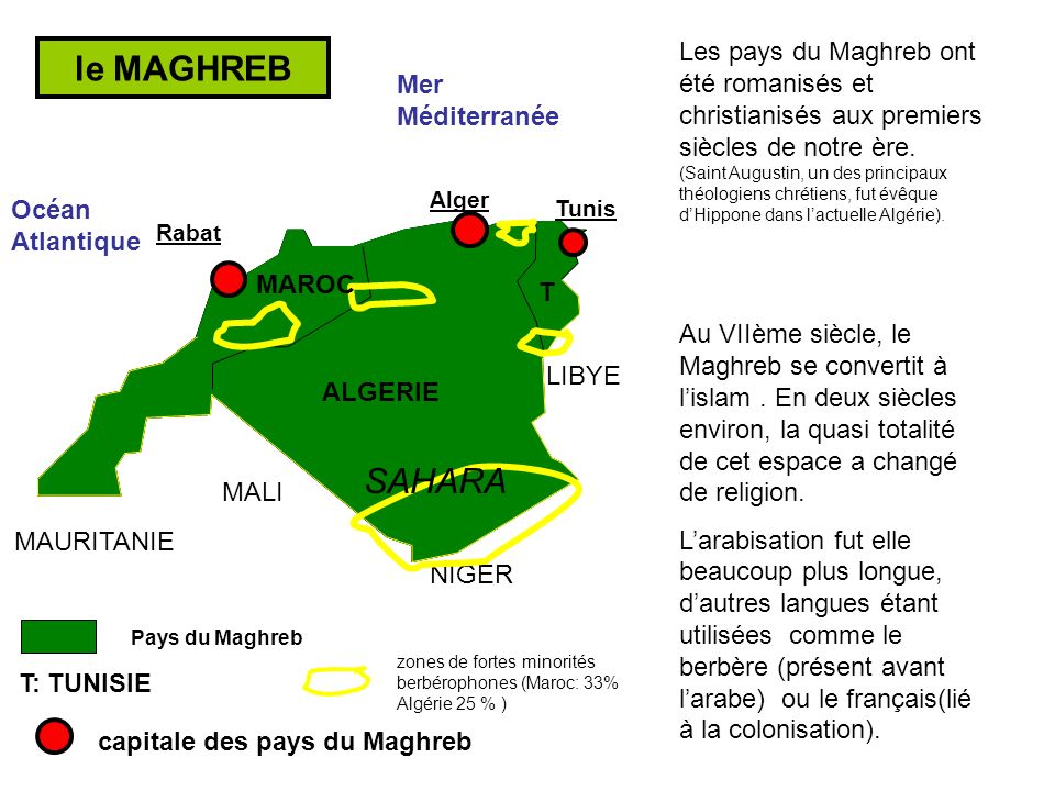 Les pays du Maghreb ont été romanisés et christianisés aux premiers siècles de notre ère.