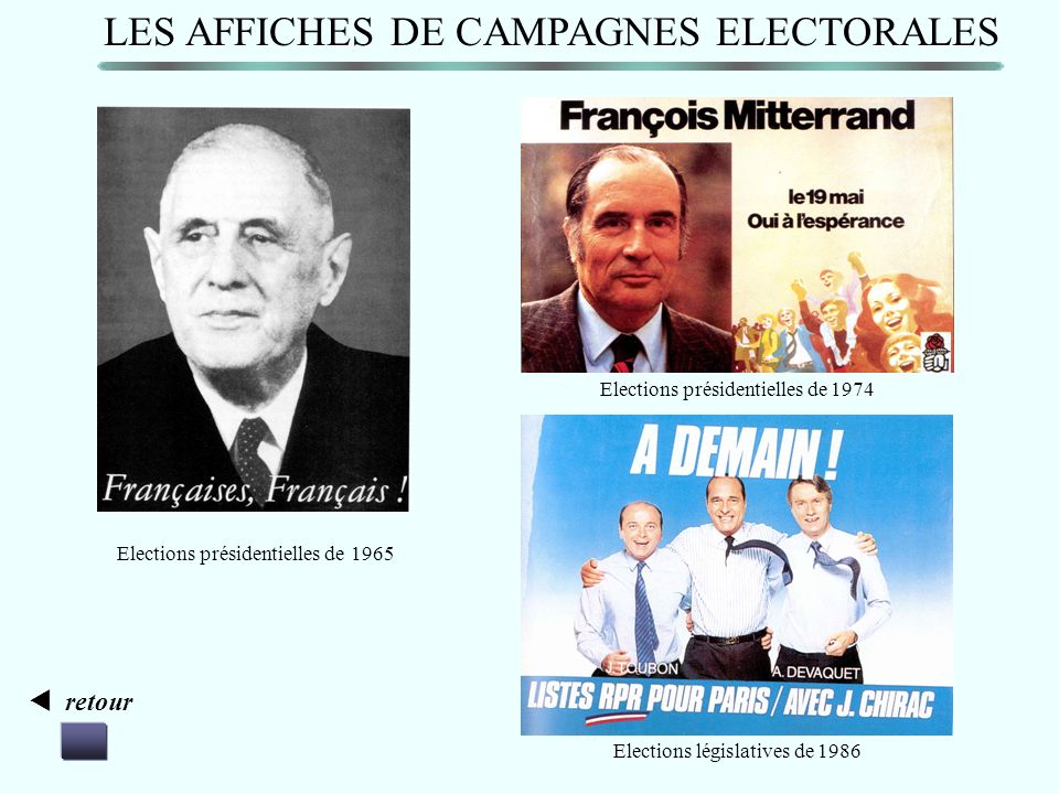 LES AFFICHES DE CAMPAGNES ELECTORALES