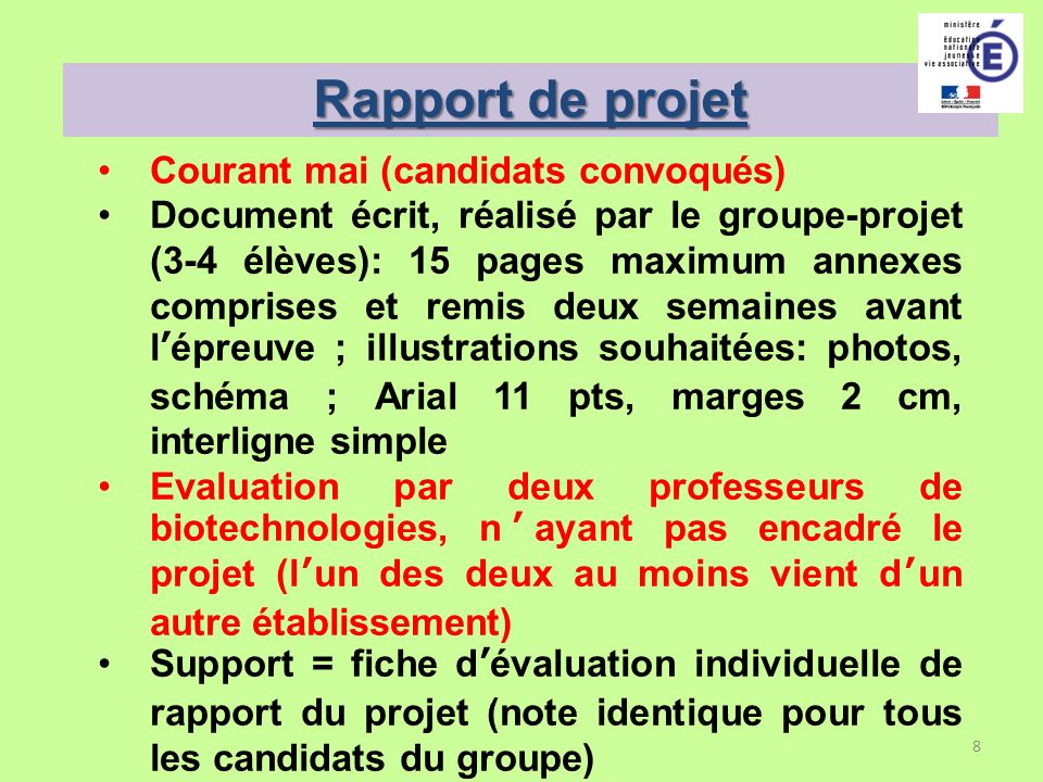 Rapport de projet Courant mai (candidats convoqués)