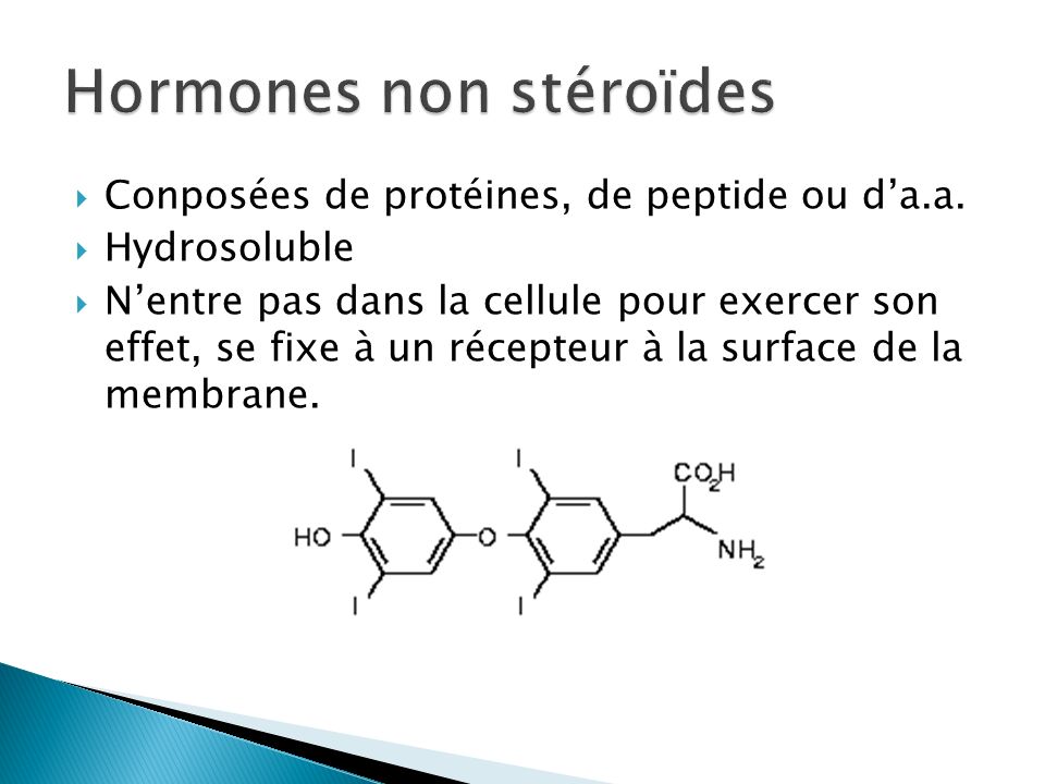Hormones non stéroïdes