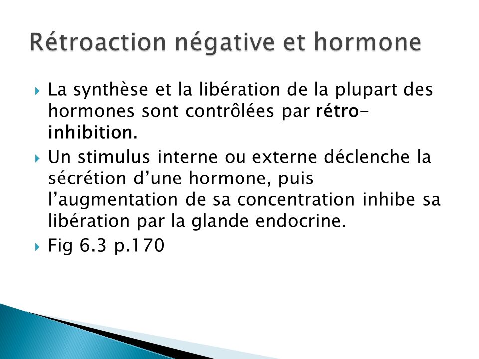 Rétroaction négative et hormone