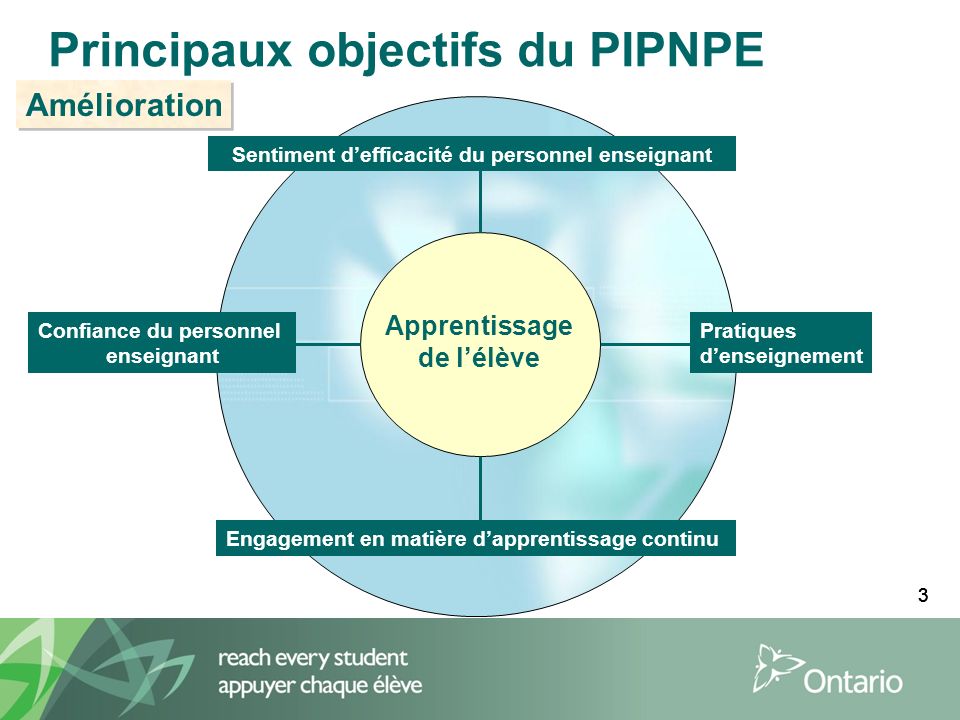 Principaux objectifs du PIPNPE