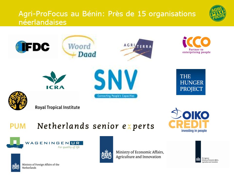 Agri-ProFocus au Bénin: Près de 15 organisations néerlandaises