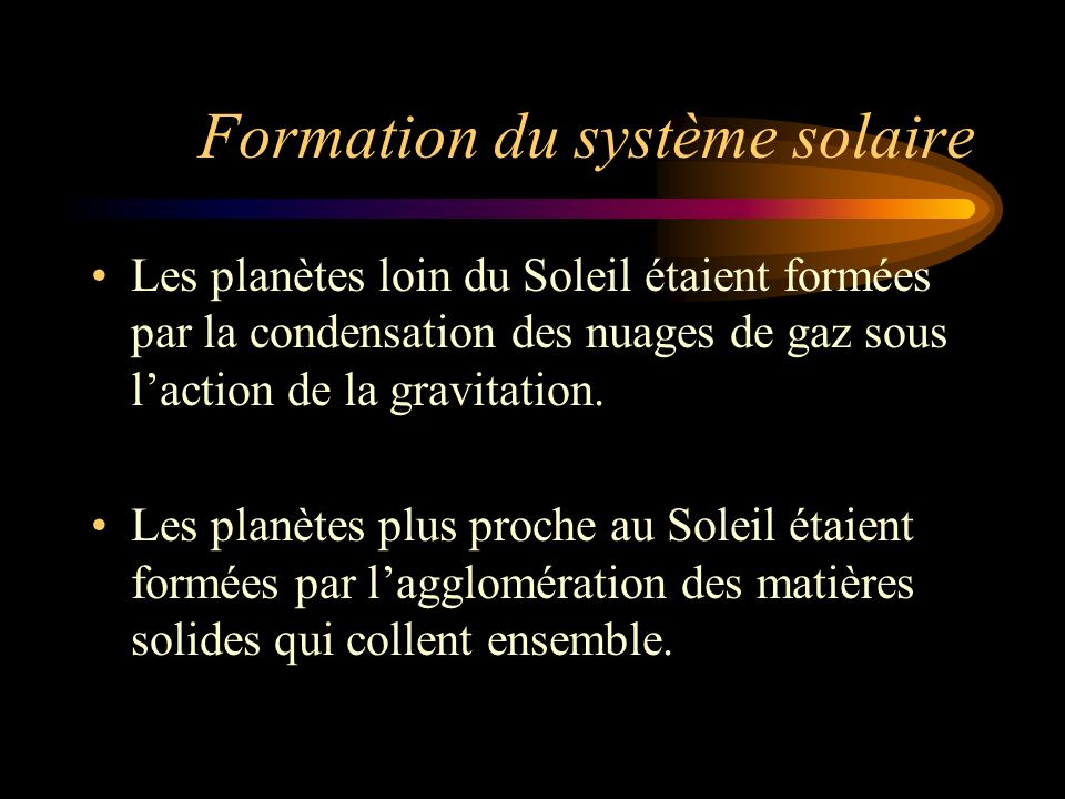 Formation du système solaire