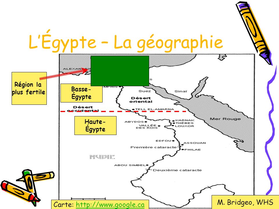 L’Égypte – La géographie