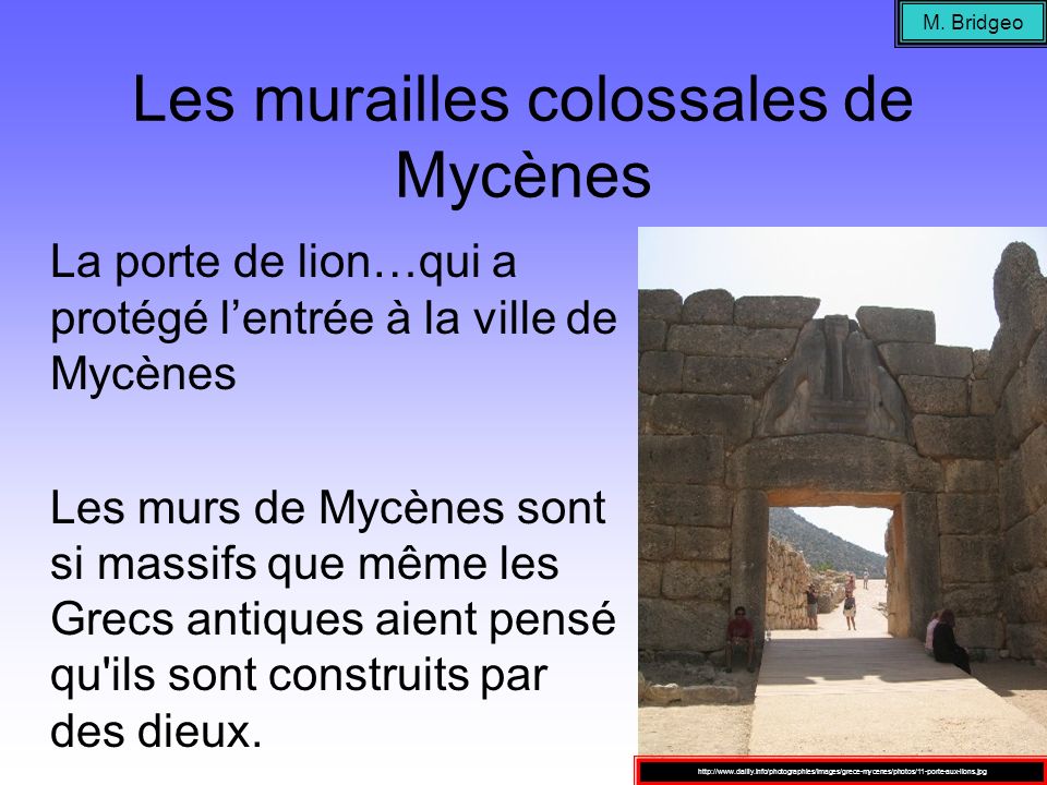 Les murailles colossales de Mycènes