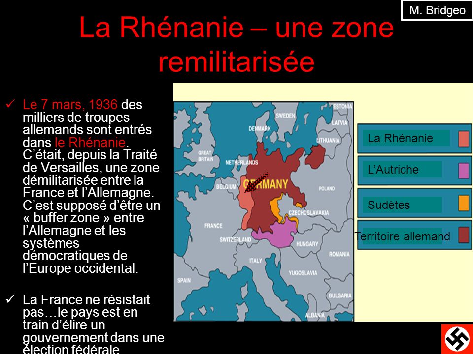 La Rhénanie – une zone remilitarisée
