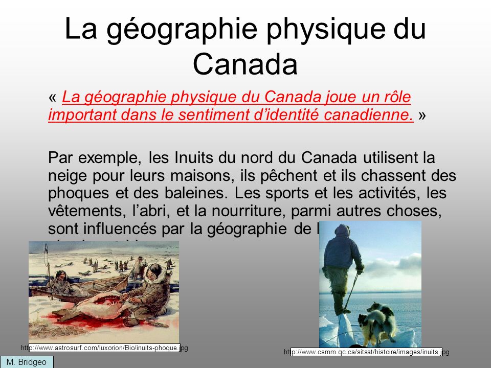 La géographie physique du Canada