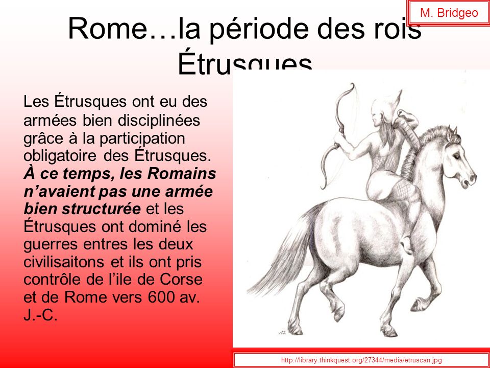 Rome…la période des rois Étrusques