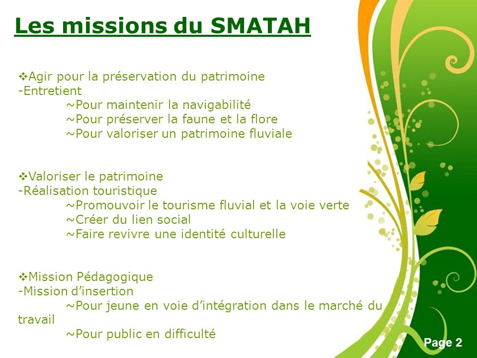 Les missions du SMATAH Agir pour la préservation du patrimoine