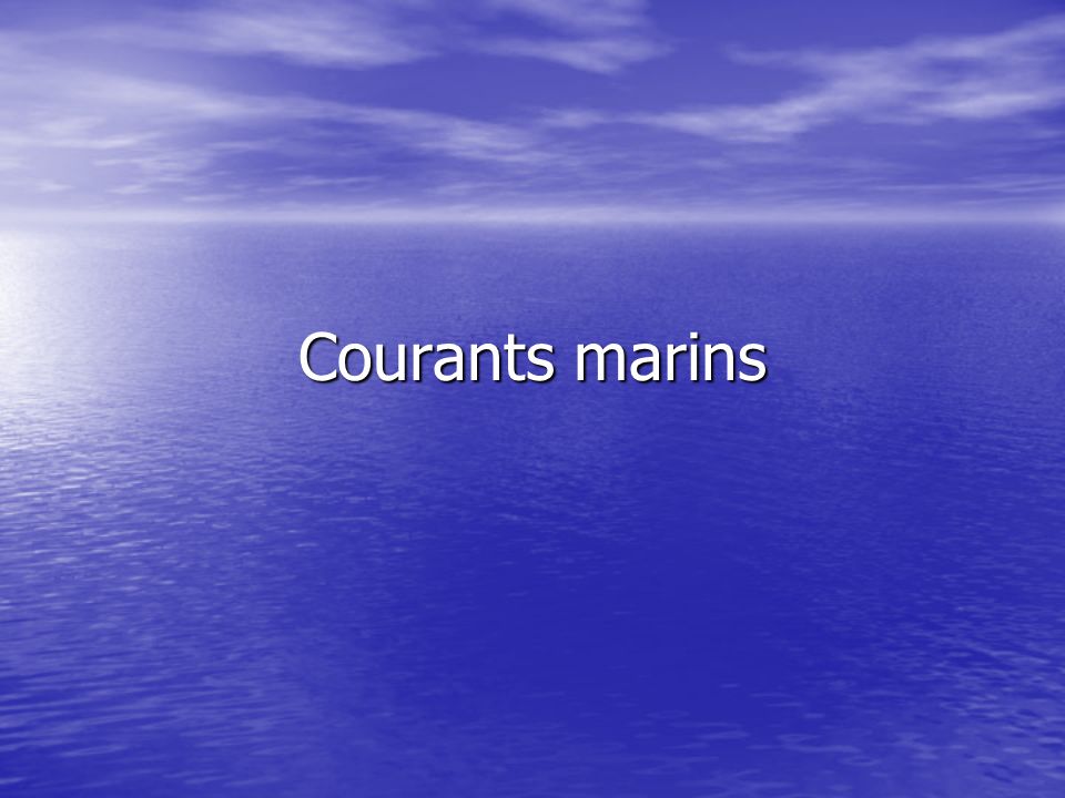 Courants marins