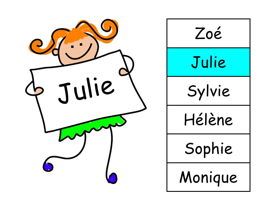 Zoé Julie Julie Sylvie Hélène Sophie Monique