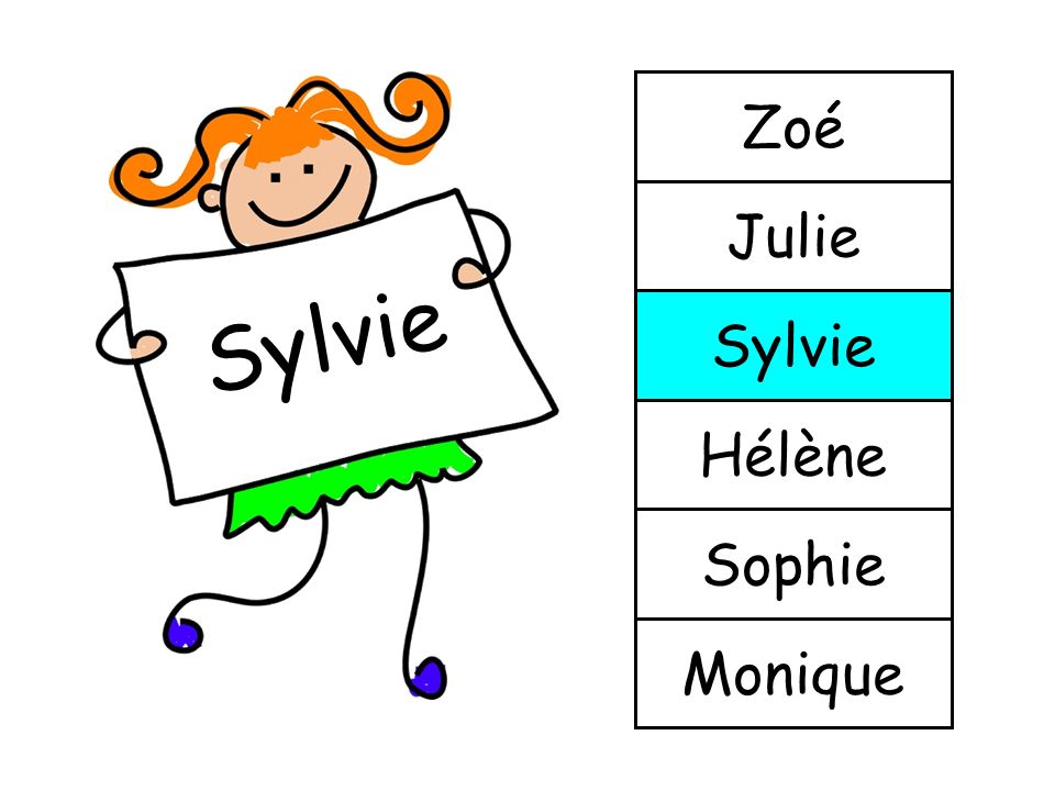 Zoé Julie Sylvie Sylvie Hélène Sophie Monique