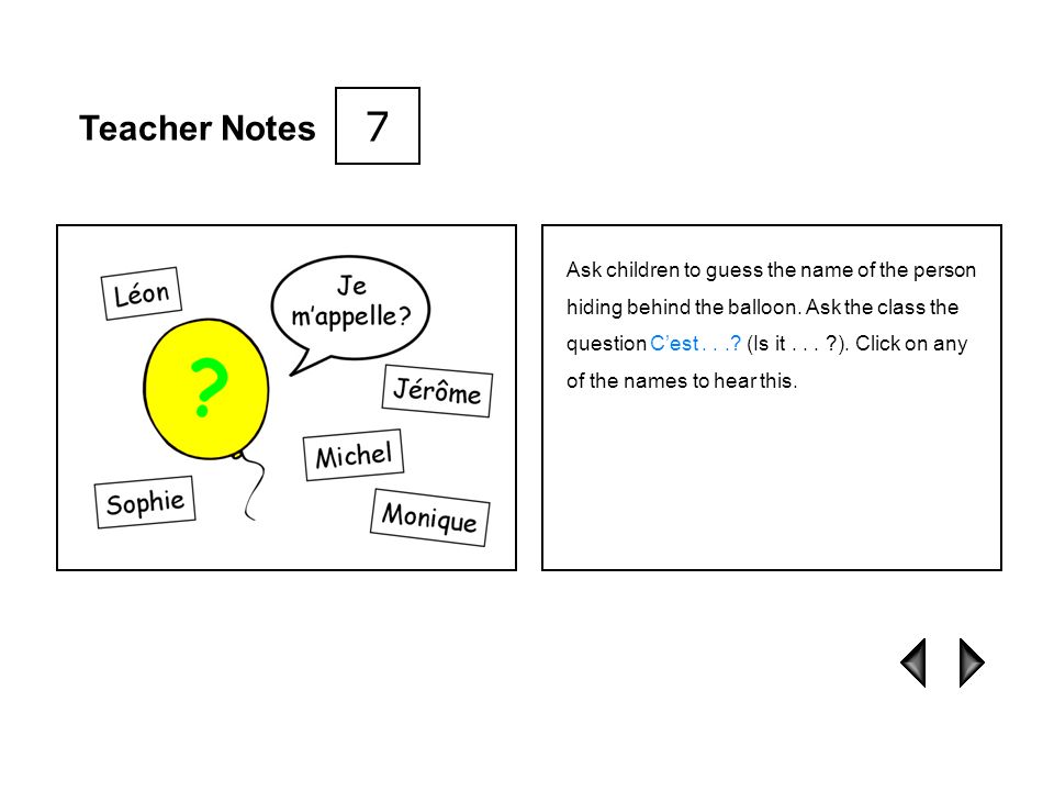 7 Teacher Notes.