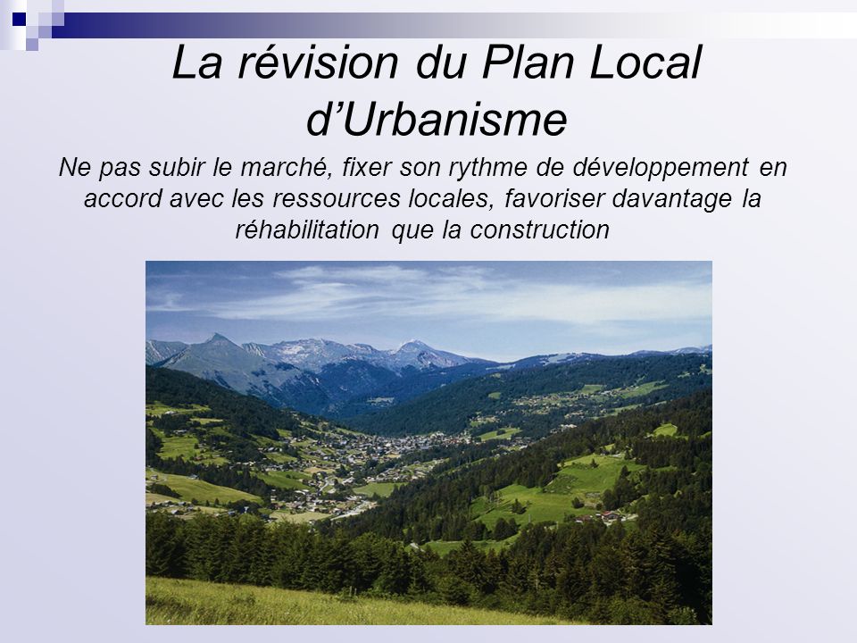 La révision du Plan Local d’Urbanisme