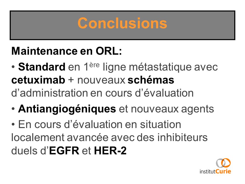 Conclusions Maintenance en ORL: