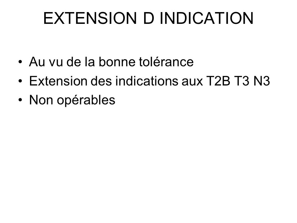 EXTENSION D INDICATION