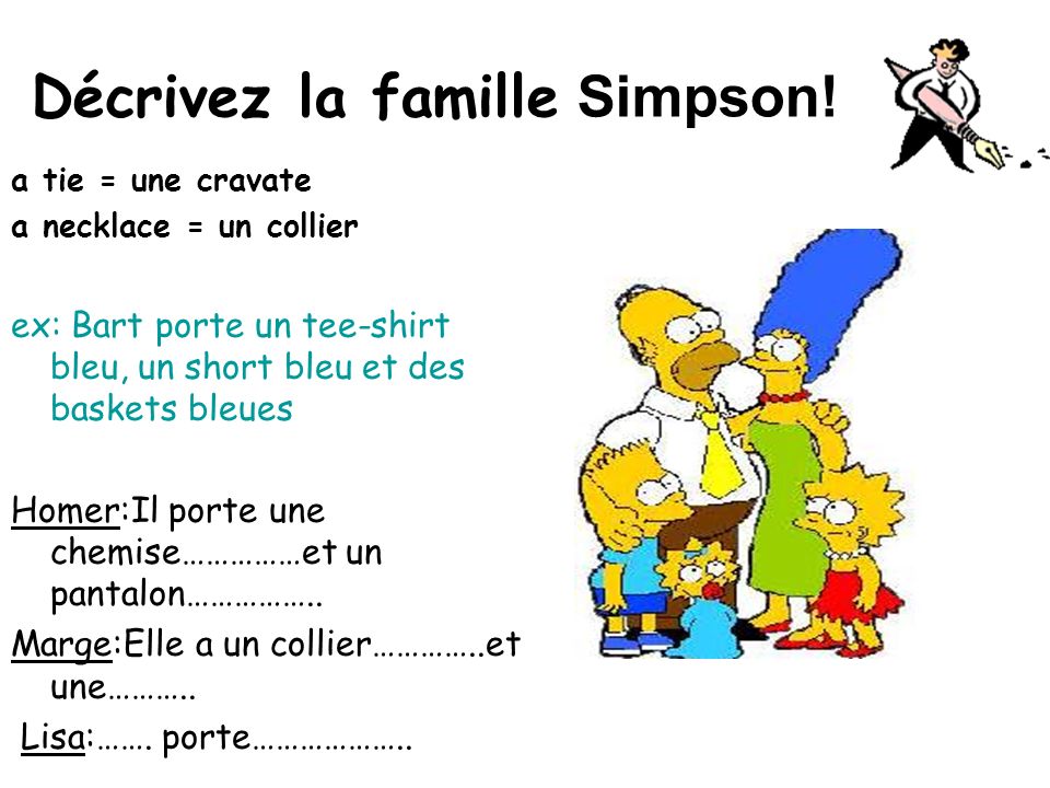 Décrivez la famille Simpson!