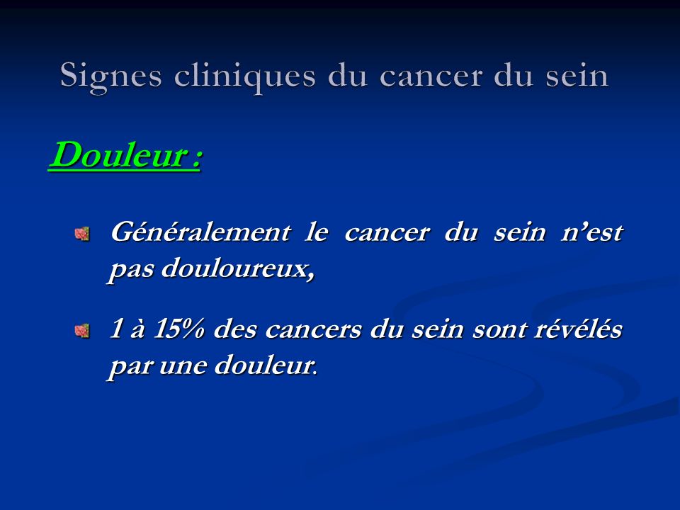 Signes cliniques du cancer du sein