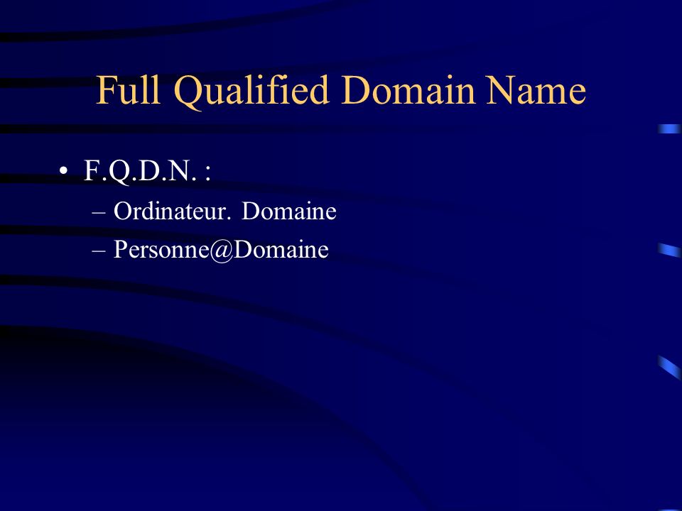 Full Qualified Domain Name