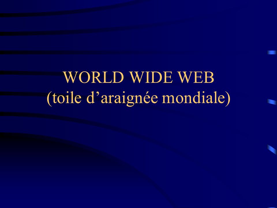 WORLD WIDE WEB (toile d’araignée mondiale)
