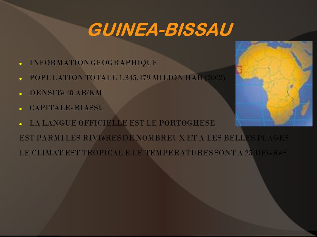 GUINEA-BISSAU INFORMATION GEOGRAPHIQUE
