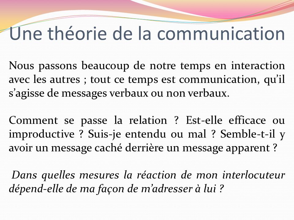 Une théorie de la communication