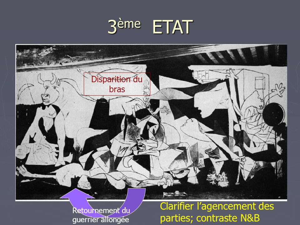 3ème ETAT Clarifier l’agencement des parties; contraste N&B