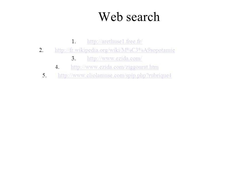 Web search