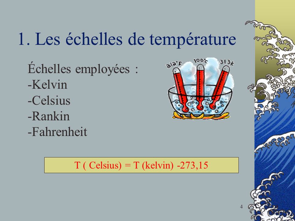1. Les échelles de température