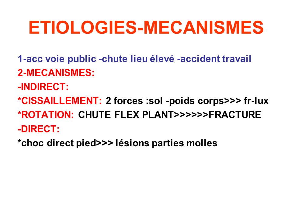 ETIOLOGIES-MECANISMES