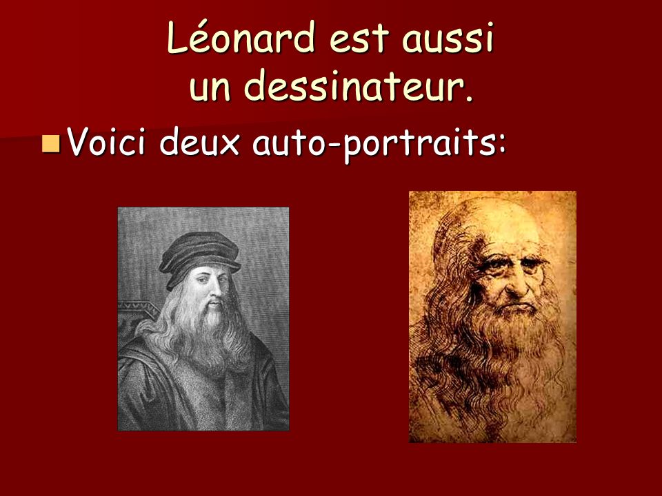 Léonard est aussi un dessinateur.