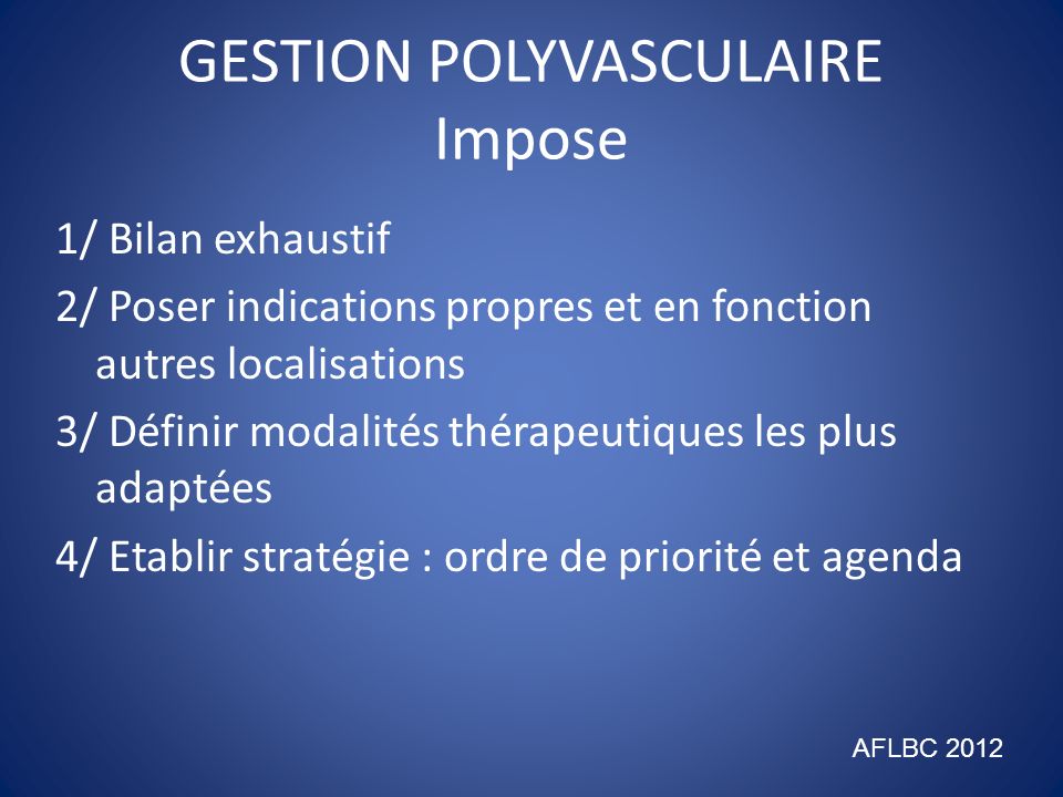 GESTION POLYVASCULAIRE Impose