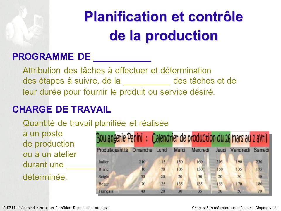 Planification et contrôle de la production