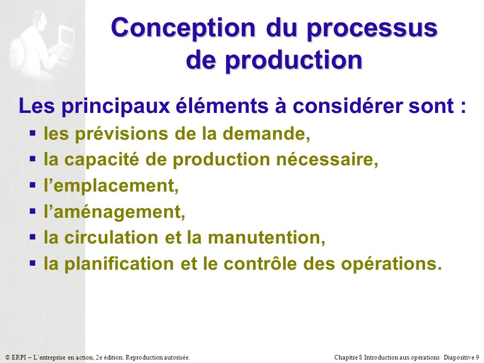 Conception du processus de production