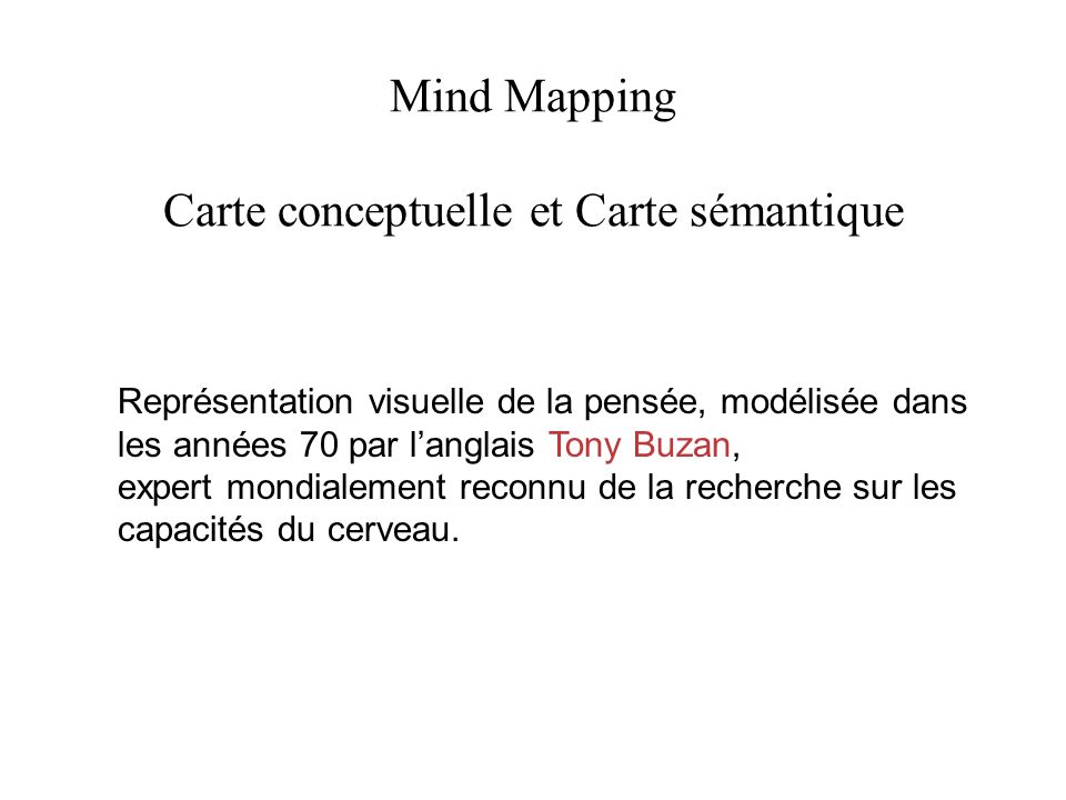 Mind Mapping Carte conceptuelle et Carte sémantique
