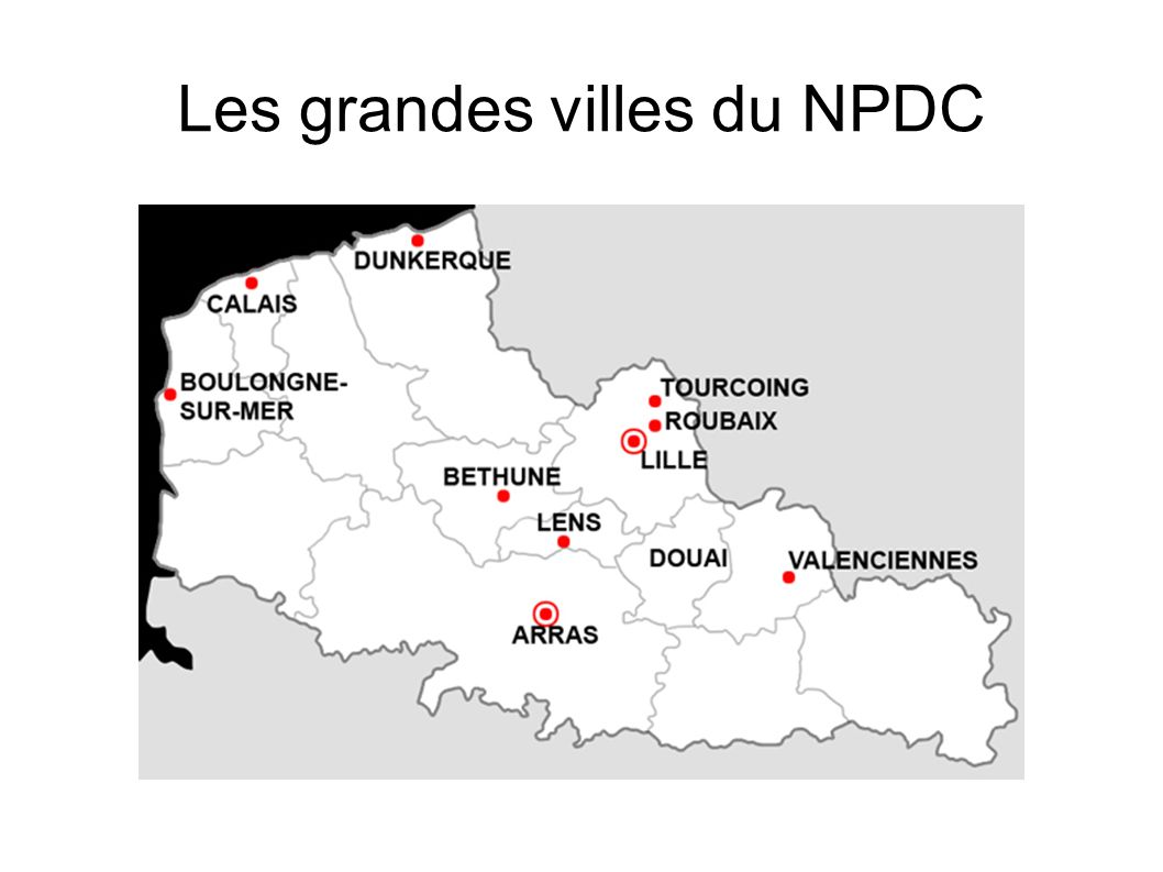 Les grandes villes du NPDC