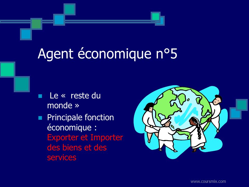 Agent économique n°5 Le « reste du monde »