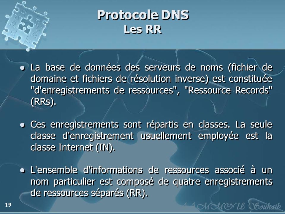 Protocole DNS Les RR