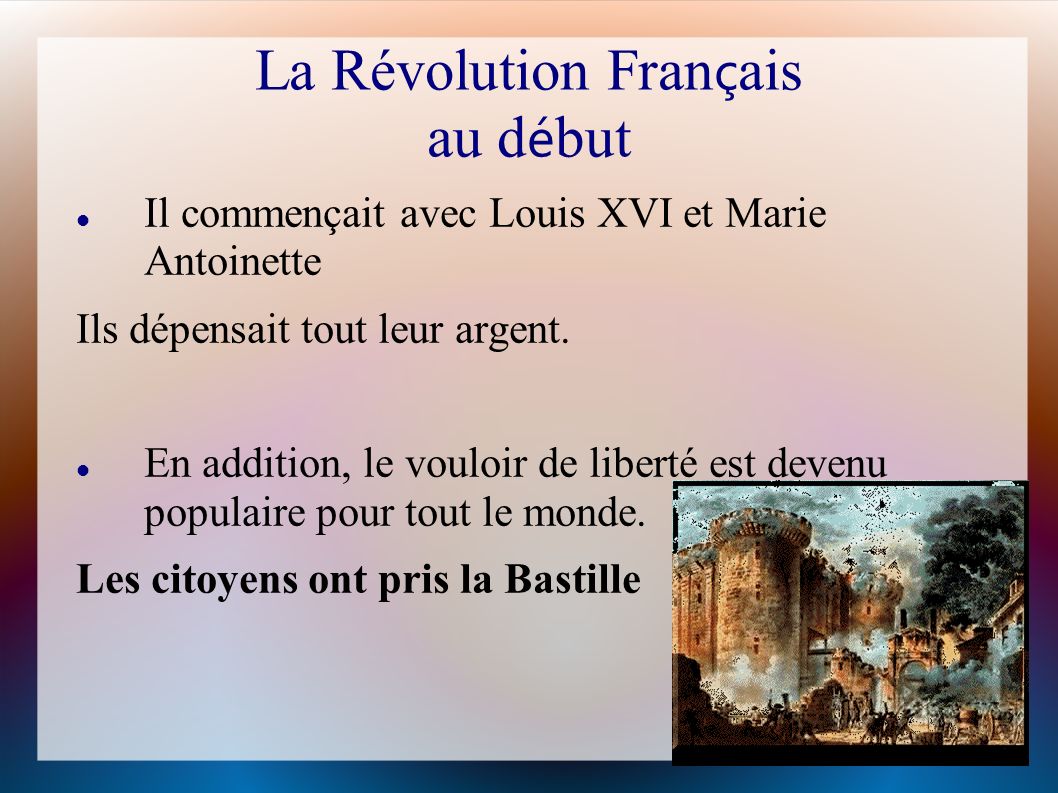 La Révolution Français au début