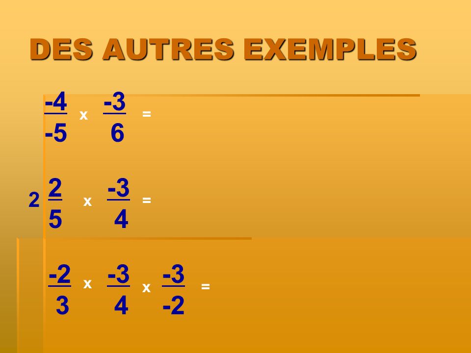 DES AUTRES EXEMPLES x = x = x x